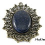 4015 - Pandantiv bronz si piatra soarelui 54x45mm