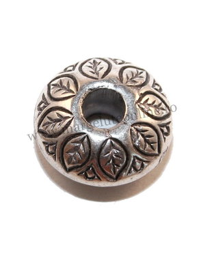 Margele din acril, antique silver, rotund plate, 14x7 mm
