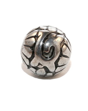 Margele din acril, antique silver, rotunde, 12 mm