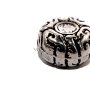 Margele din acril, antique silver, rotund plate, 17x10 mm