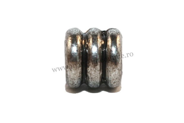 Margele din acril, tubulare, 7x7 mm