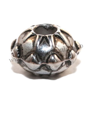 Margele din acril, biconice, antique silver, 12x8 mm