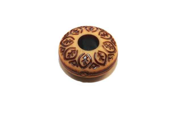 Margele din acril, decorative, antic style, 14x6 mm
