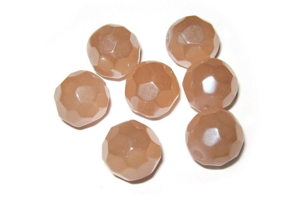 Cristale din sticla, rotunde, electro, 10mm, maro