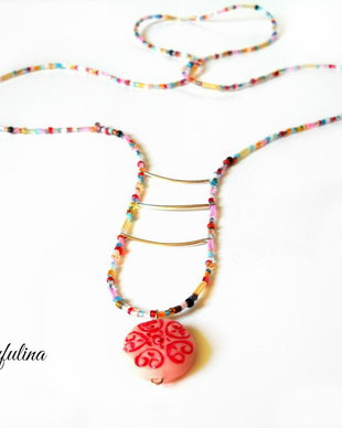Colier colorat lung