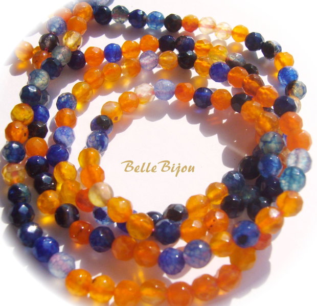 (10 b) Mix agate crab fire fatetate 4 mm