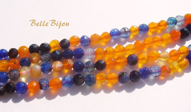(10 b) Mix agate crab fire fatetate 4 mm
