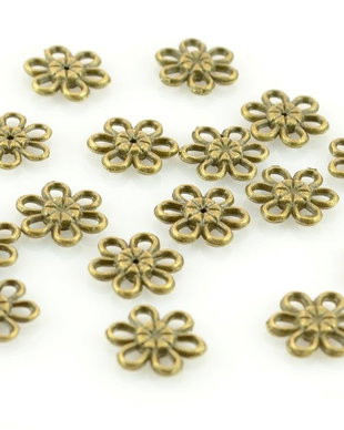 S969 Conector floare finisaj bronz 11mm