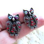 APLICATII/CABOCHON BUFNITA CRISTALE ROSII