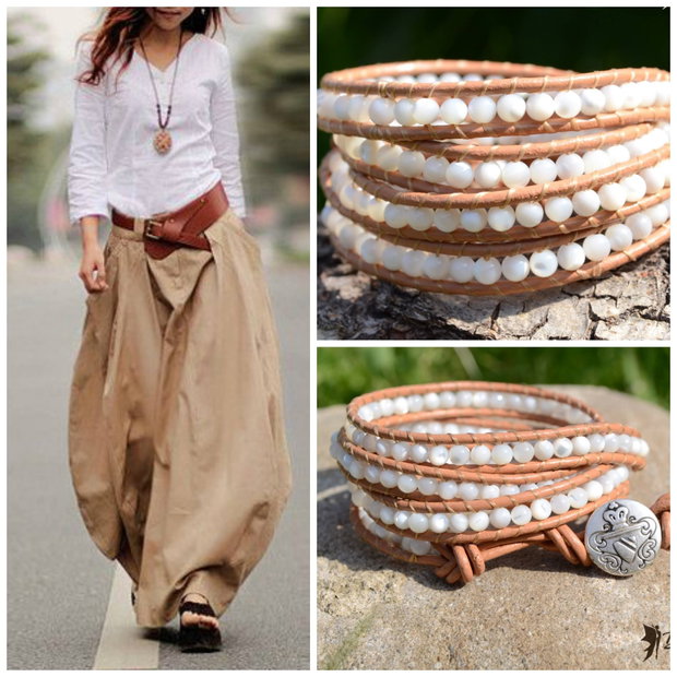 Natural - bratara wrap  Vanduta