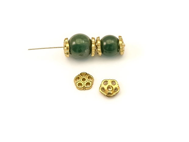 Capacele, finisaj auriu antichizat, 8 mm (cod 8-127)