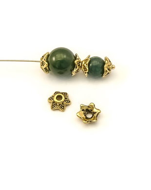 Capacele, finisaj auriu antichizat, 7 mm (cod 8-133)
