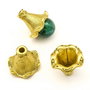 Conuri, finisaj auriu antichizat, 21x17 mm (cod 8-135)