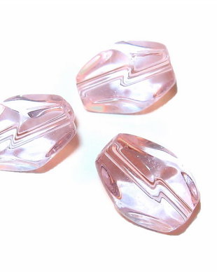 Margele din sticla, 10x7 mm, roz