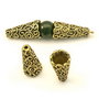 Conuri, finisaj auriu antichizat, 9x18 mm (cod 8-136)