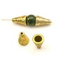 Conuri, finisaj auriu antichizat, 8x11,5 mm (cod 8-137)