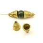 Conuri, finisaj auriu antichizat, 8,5x11 mm (cod 8-138)