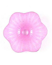 Margele din acril, frosted, floare, 11x4 mm, mov