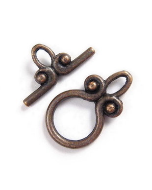 Inchizatoare toggle, cupru, 20x12 mm