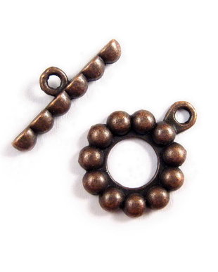 Inchizatoare toggle, cupru, 19x15 mm