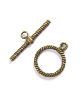 Inchizatoare toggle, bronz, 20x16 mm