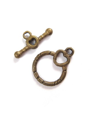 Inchizatoare toggle, bronz, 18x14 mm
