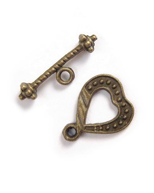 Inchizatoare toggle, bronz, 16x13 mm