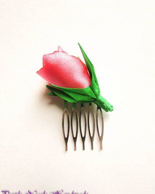 Pinkish Rose - pieptene par trandafir satin