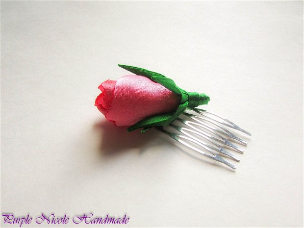Pinkish Rose - pieptene par trandafir satin