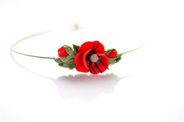 Precious poppies- bangle bracelet LA COMANDA