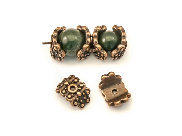 Capacele, finisaj cupru antichizat, 12,5x8,5 mm (cod 8-185)