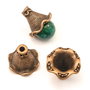 Conuri, finisaj cupru antichizat, 21x17 mm (cod 8-186)