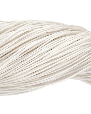 Ata din bumbac cerata, 1 mm, alba