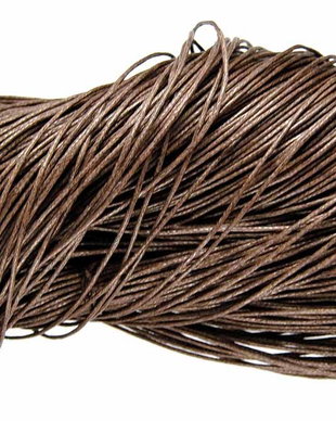 Ata din bumbac cerata, 1 mm, maro