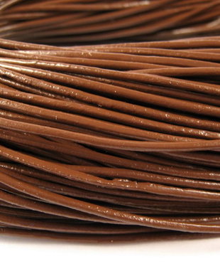 Snur din piele naturala, maro, 2 mm