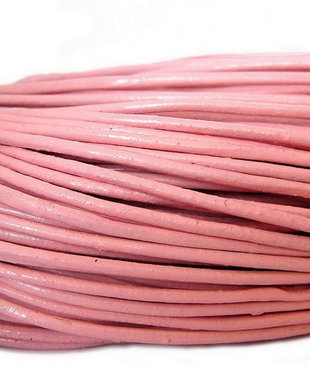 Snur din piele naturala, 2 mm roz