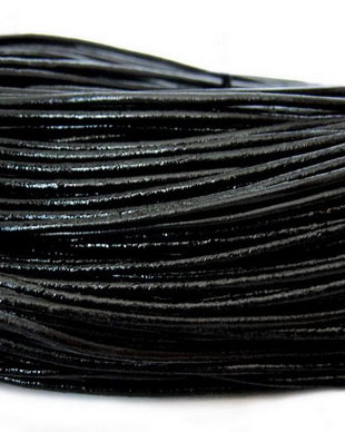 Snur din piele naturala, 2 mm negru