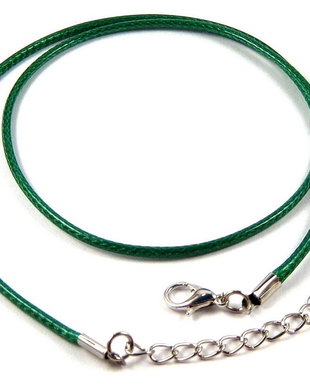 Snur din imitatie de piele, 46 cm, verde