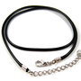 Snur din imitatie de piele, 46 cm, negru