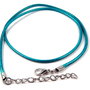 Snur din imitatie de piele, 46 cm, albastru