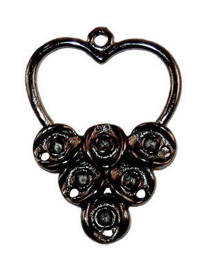 Candelabru, negru, 25x34 mm