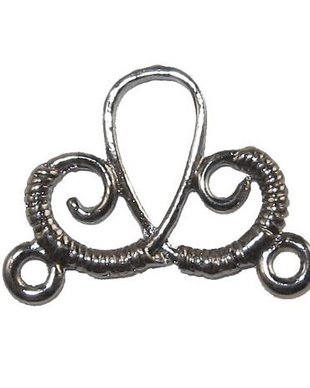 Candelabru, negru, 21x16 mm