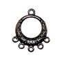 Candelabru, negru, 18x21 mm