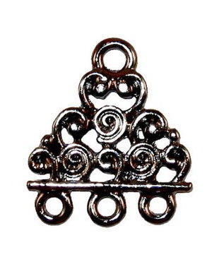 Candelabru, negru, 17x19 mm
