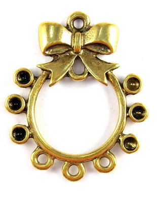 Candelabru, auriu antichizat, 25x30 mm