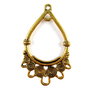 Candelabru, auriu antichizat, 24x38 mm