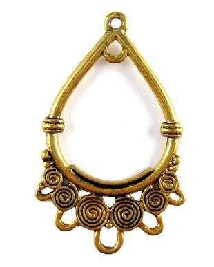 Candelabru, auriu antichizat, 24x38 mm