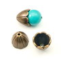 Conuri, finisaj cupru antichizat, 16,5x13,5 mm (cod 8-188)