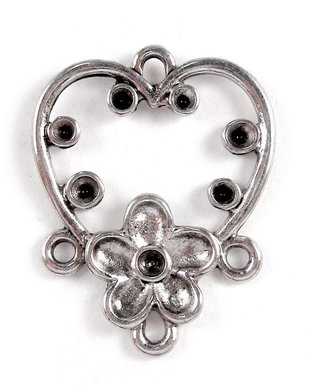 Candelabru, argintiu antichizat, 22x28 mm