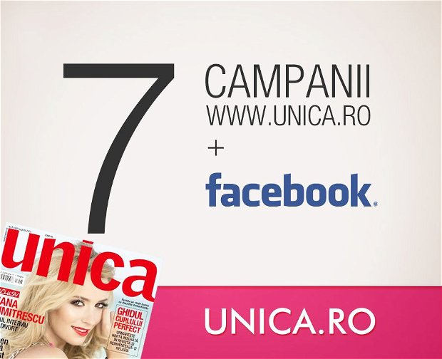 Unica 7 - o saptamana promovare pe Unica + 1 postare Facebook Unica